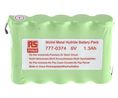 Rechargeable Battery Pack, 5x AA, Ni-MH, 6V, 1.3Ah